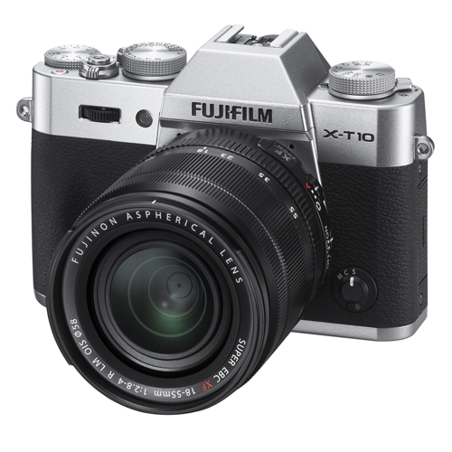 製品写真：フジフイルム X-T10 レンズキット シルバー