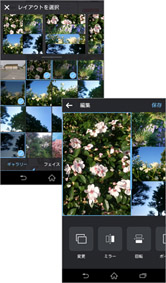 写真を選ぶとレイアウトを提案してくれます！
