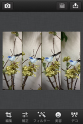 4枚連続で撮影した写真を並べる[Super4]レンズ。